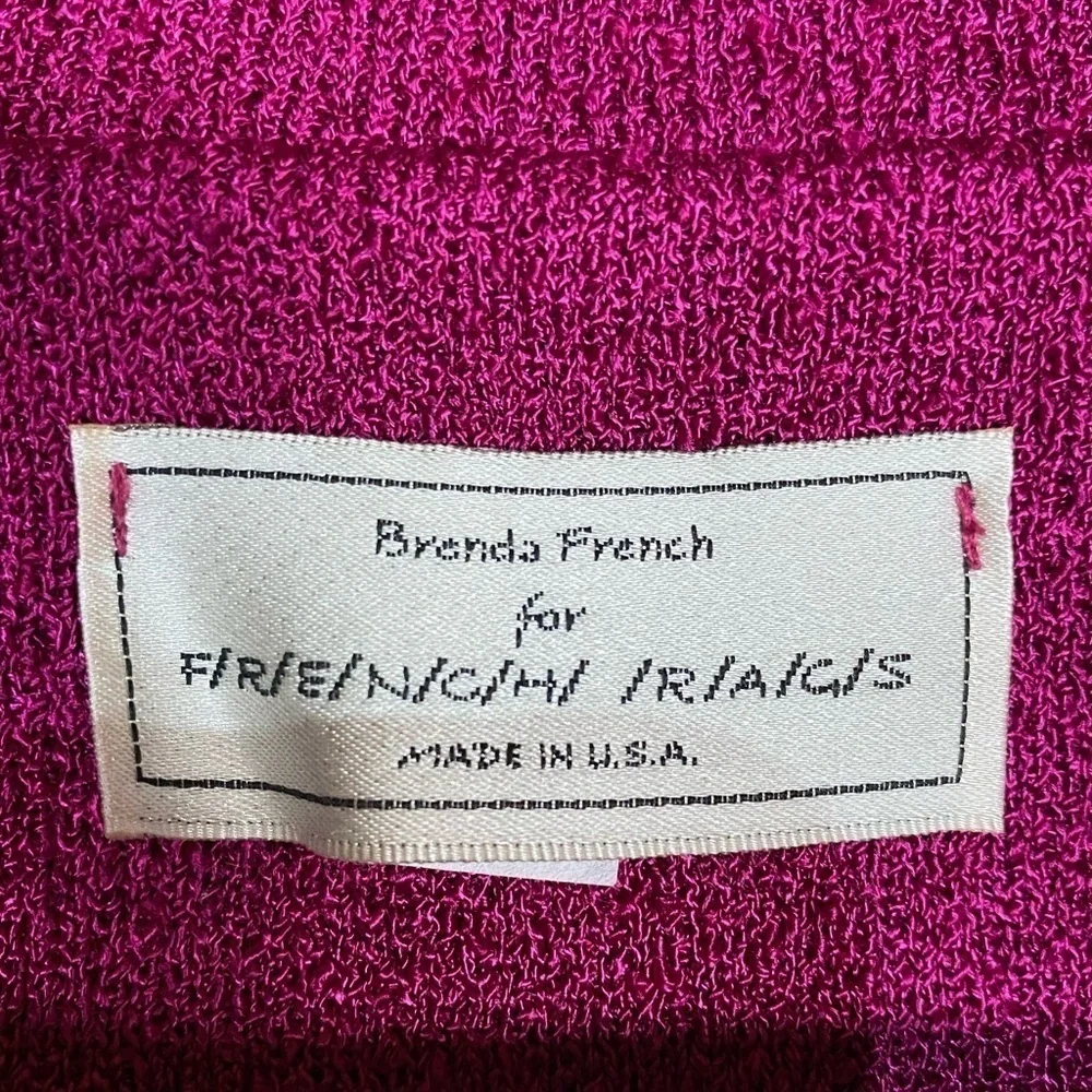 Vintage Brenda French fuschia pink boxy knit blazer small medium
